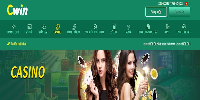 Casino là sảnh chơi có đông đảo hội viên tham gia trên CWIN