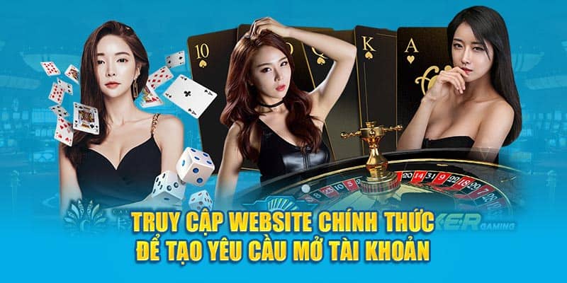 Truy cập website chính thức để tạo yêu cầu mở tài khoản